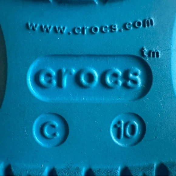 CROCS Toddler Boy's Sz 10 Bright Blue Slip-On Robber Clogs Water Shoes - Picture 11 of 13